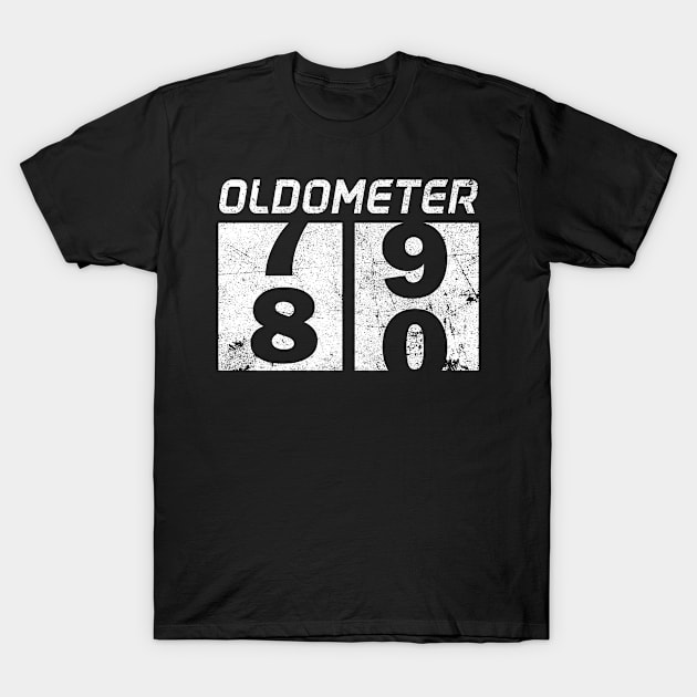 Oldometer 79-80 Awesome Since 1941 Funny 80th Birthday Gift T-Shirt by Kens Shop